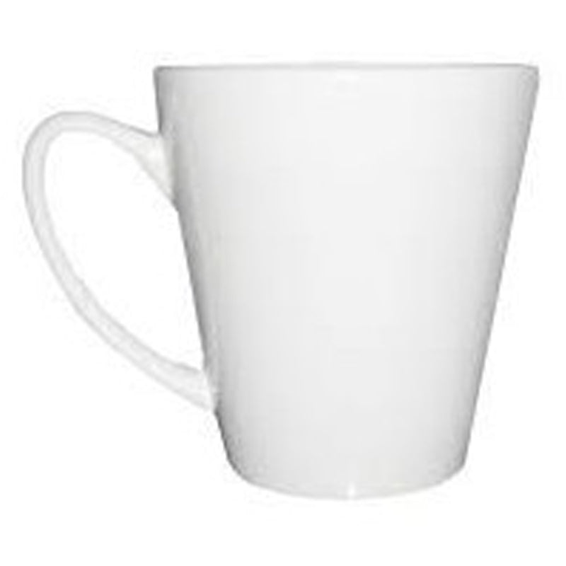 Taza cónica 12 onzas blanca